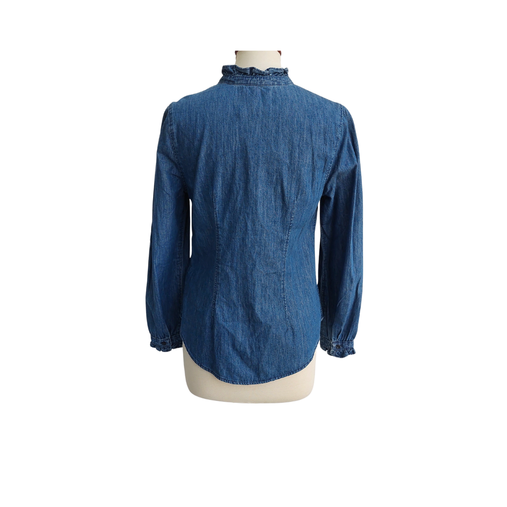 H&M Men's Blue Denim Collared Shirt | Gently Used |