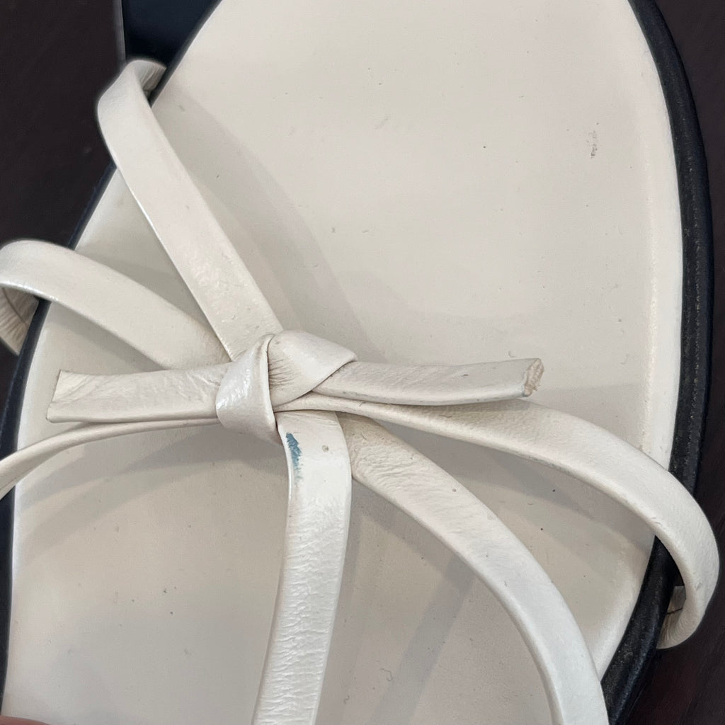 Zara White Bow Strappy Kitten Heels | Pre Loved |