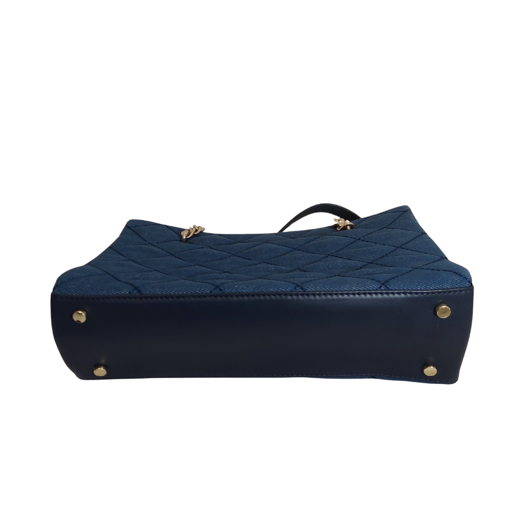 Kate Spade Blue Denim & Leather Quilted Shoulder Bag | Gently Used |