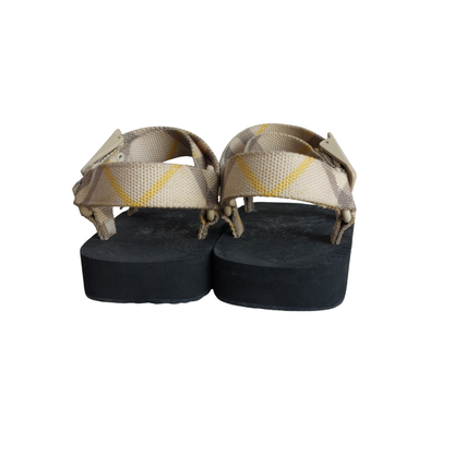 Burberry Beige Check Trek Double-Strap Sandals | Pre Loved | - Secret Stash