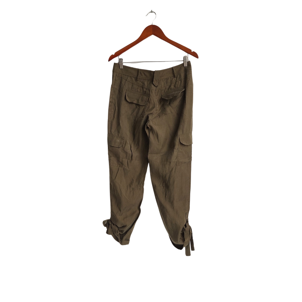 Cache Green 100% Cupro Cargo Pants | Brand New |