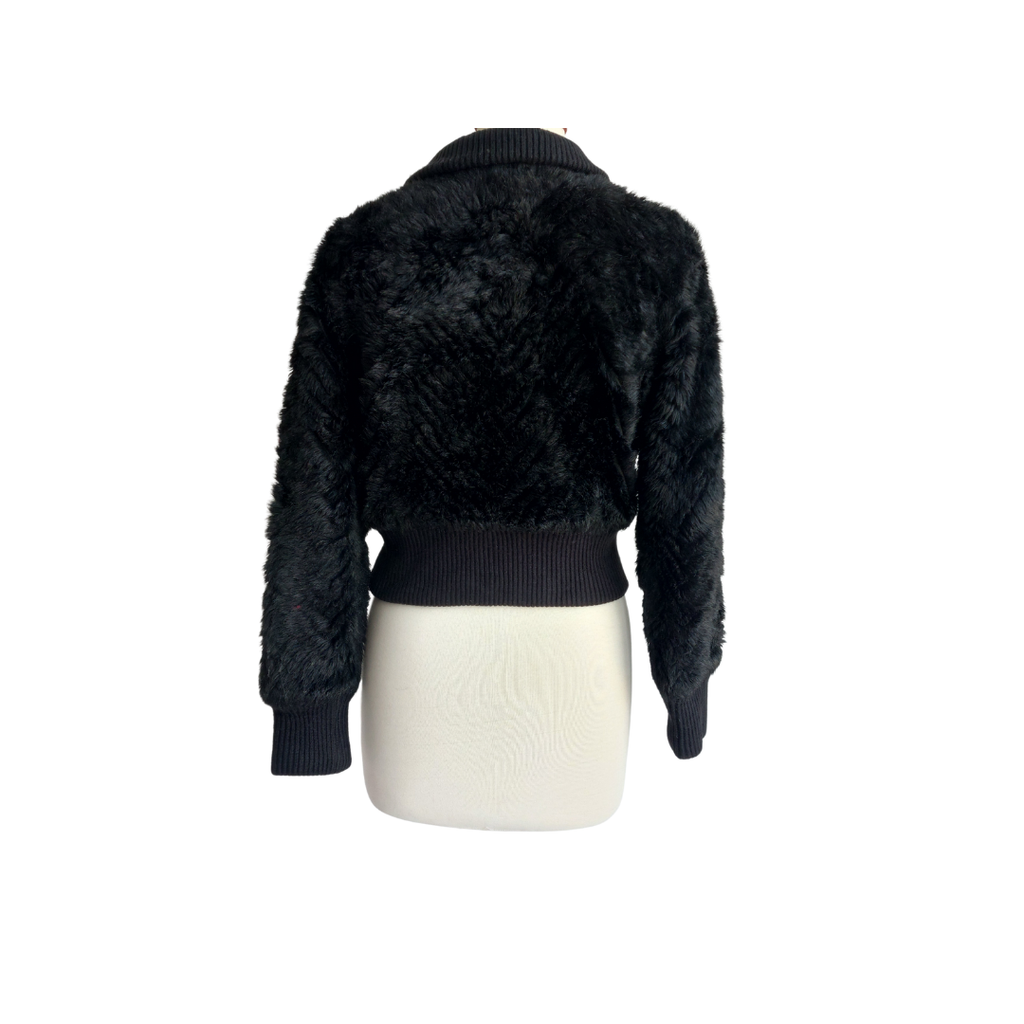 Express Black Faux Fur Zipper Jacket | Gently Used |