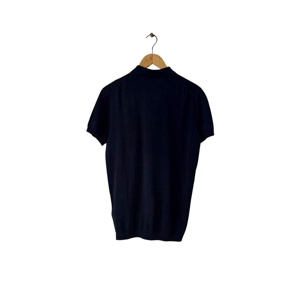 Massimo Dutti Men's Navy Blue Polo Shirt | Brand New |