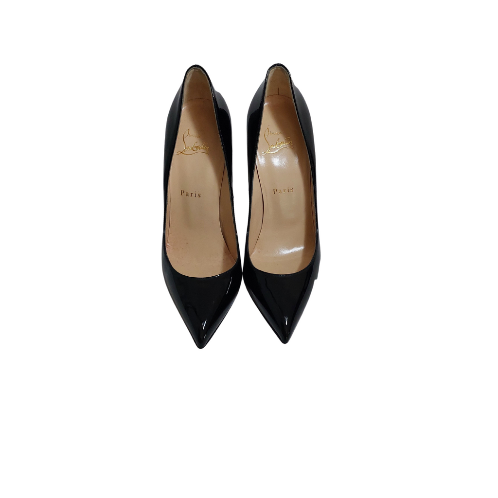 Christian Louboutin Black Patent Leather Pointed Pumps | Like New |
