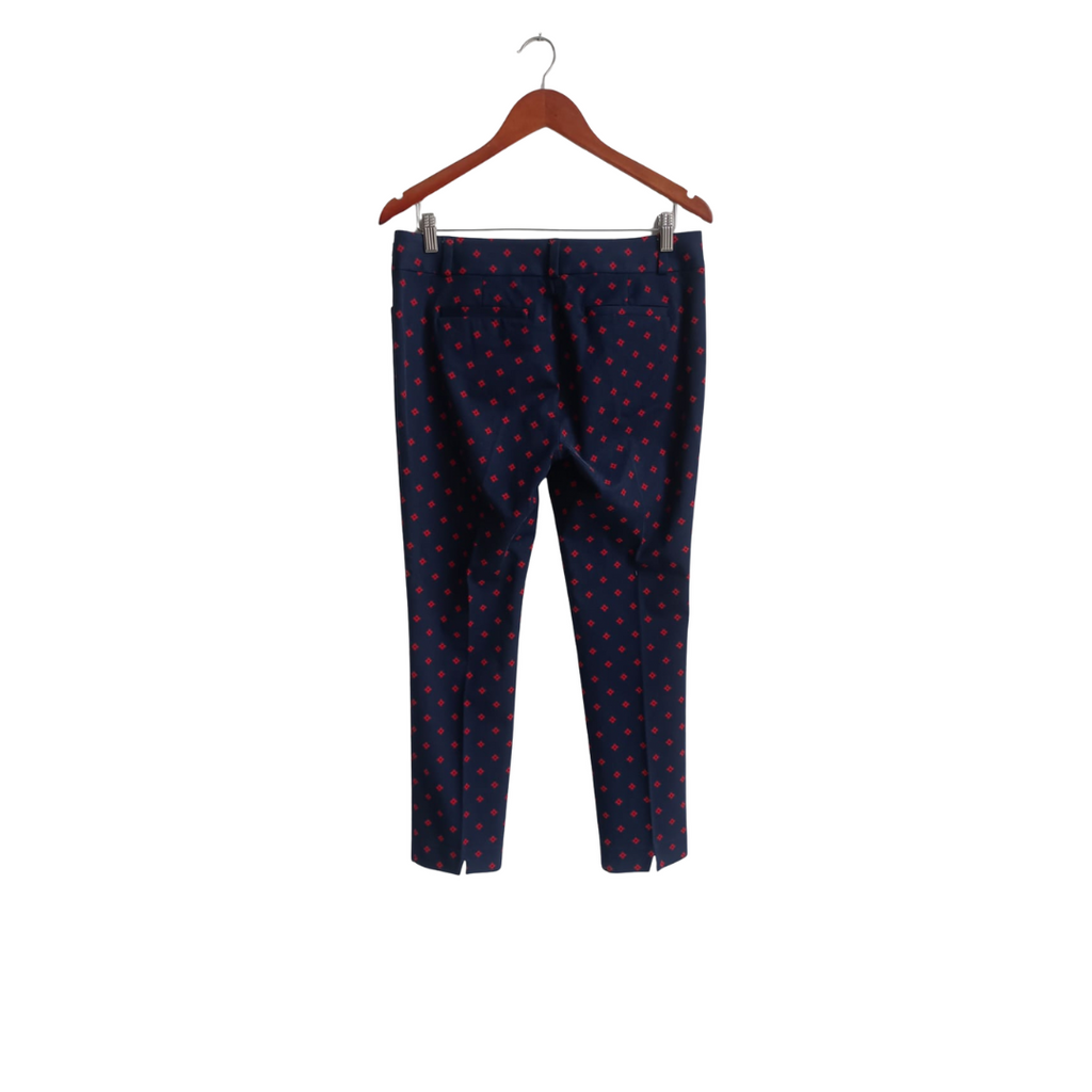 Loft Navy Floral Daisy Print Straight Leg Pants | Gently Used |