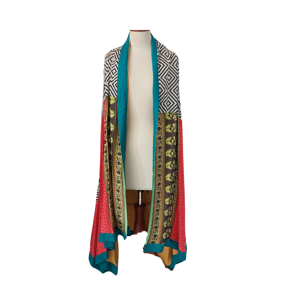Sania Maskatiya Sleeveless Multi-coloured Long Coat | Gently Used |