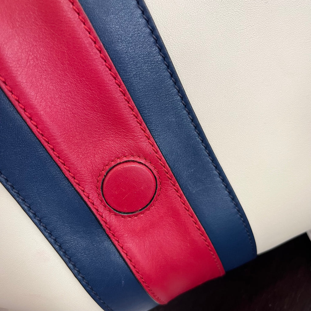 Gucci White Calfskin Web Stripe Large Dionysus Tote Bag | Pre Loved |
