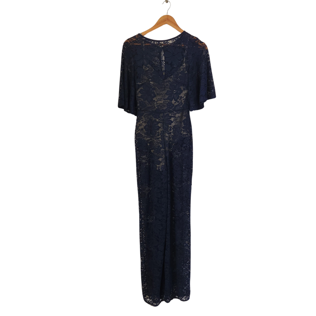 Nasty Gal Navy Lace with Slip Maxi Dress | Brand New |
