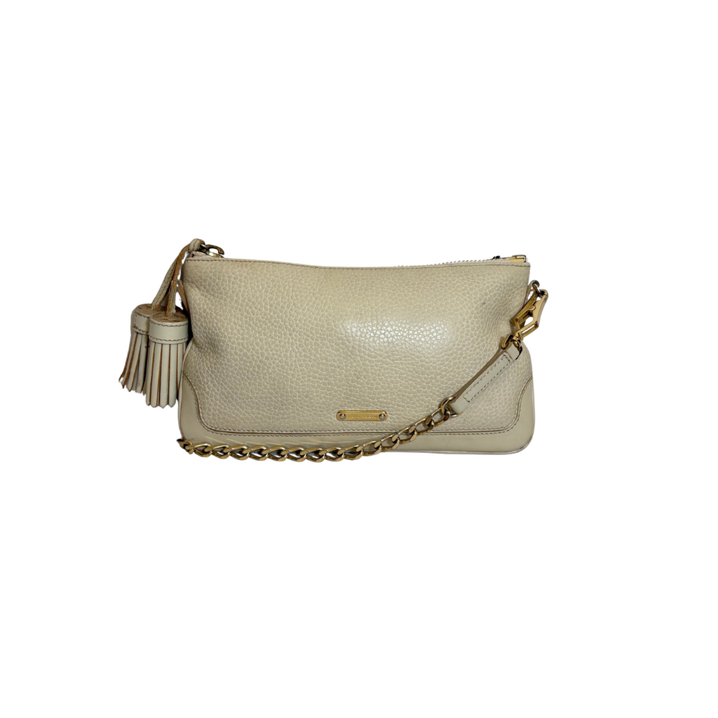 Burberry Beige Leather Crossbody Bag | Pre Loved |