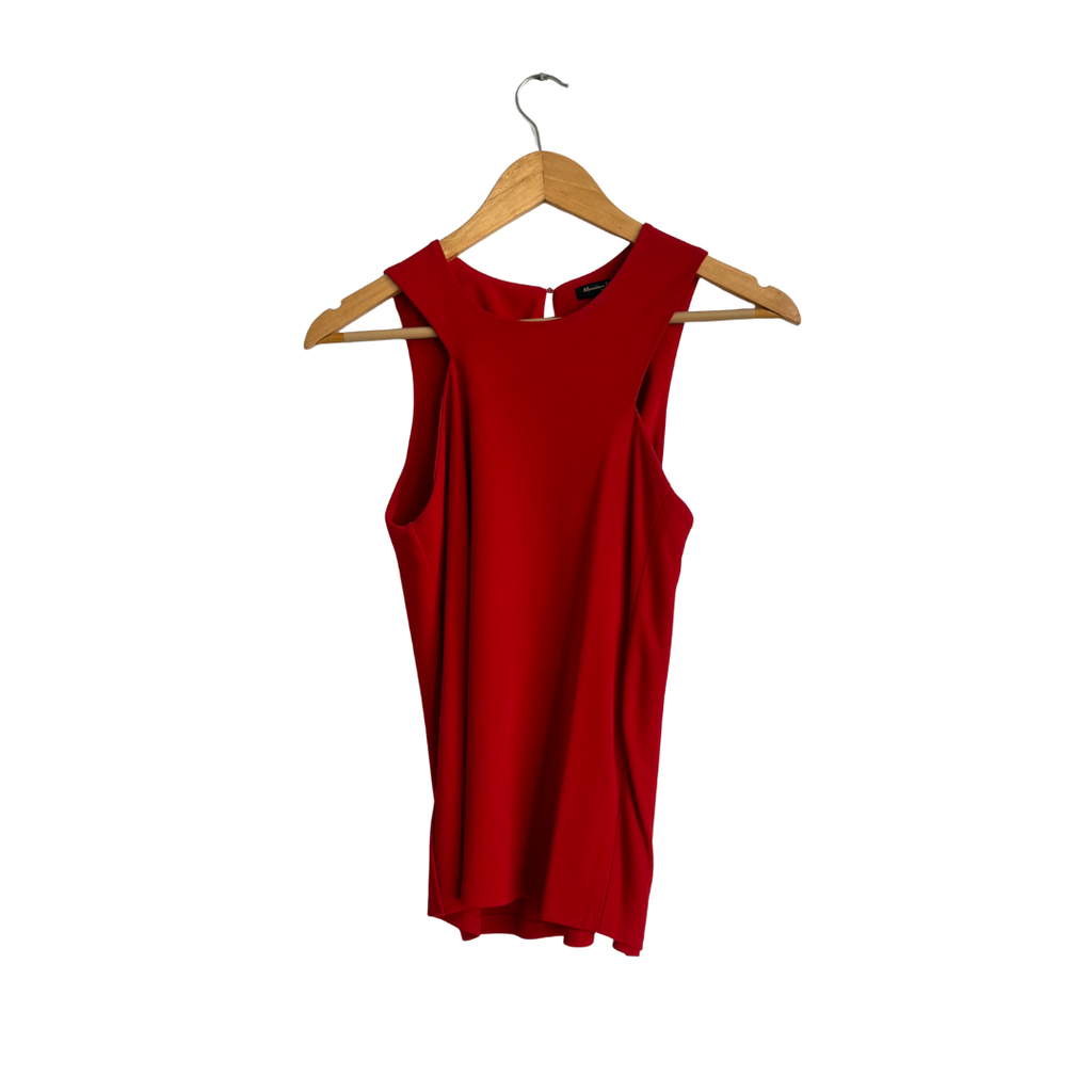 Massimo Dutti Red Sleeveless Top | Pre Loved |