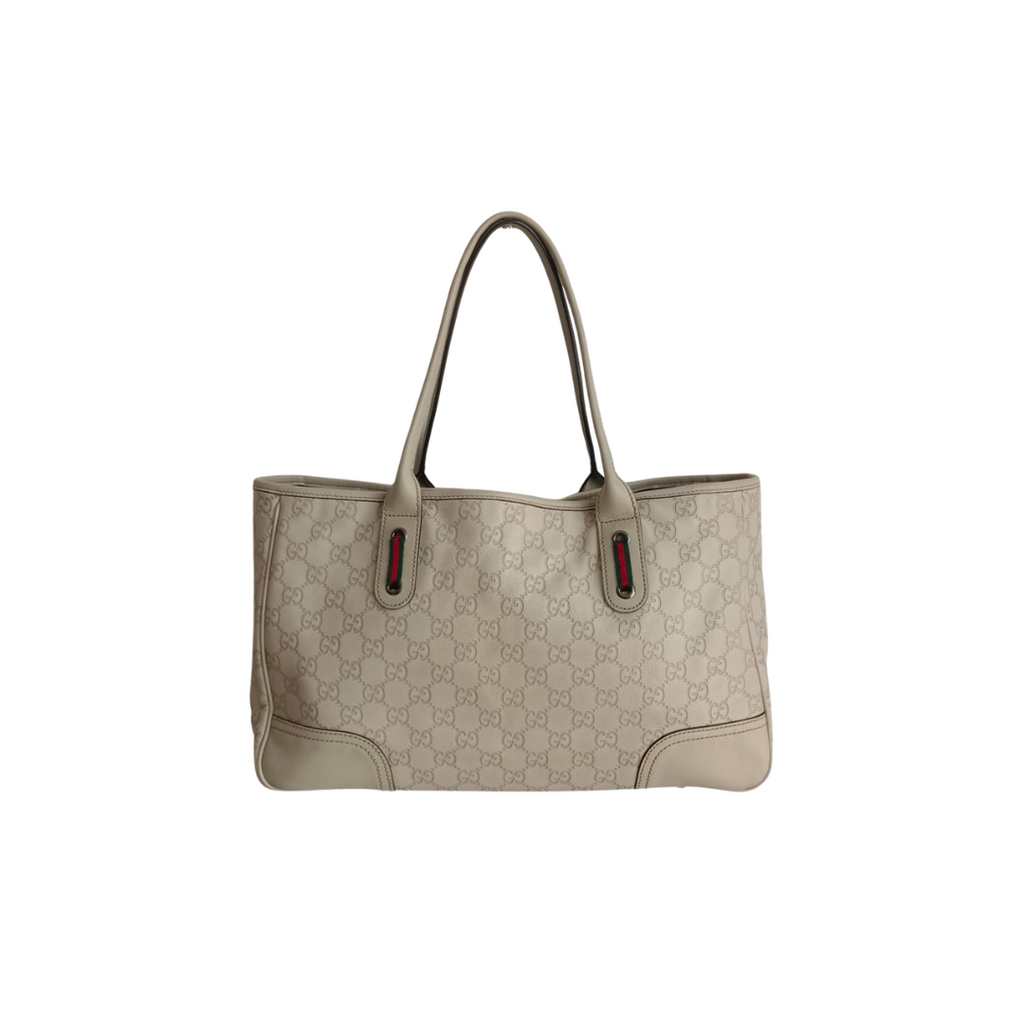 Gucci White Guccissima Leather Tote Bag | Gently Used |