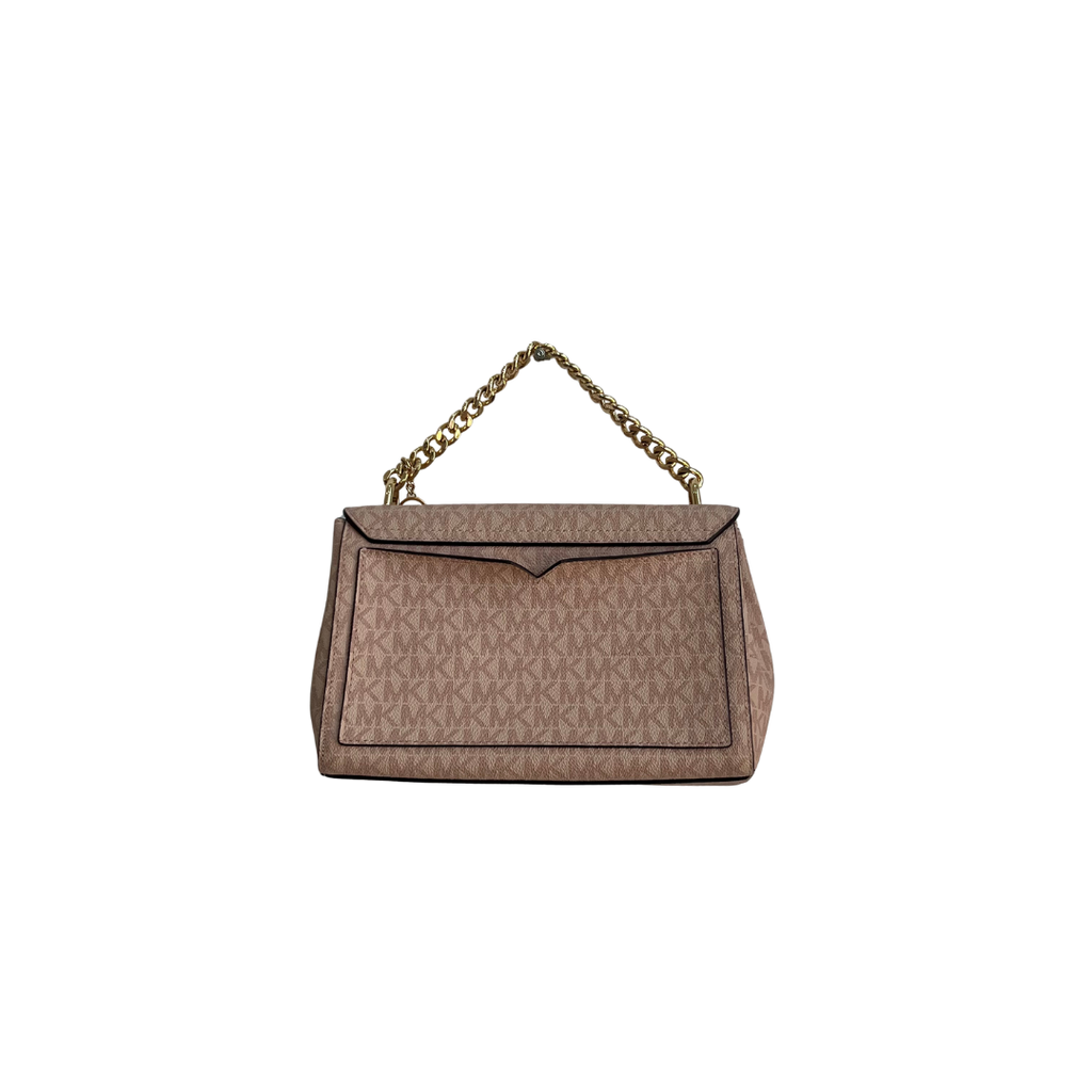 Michael Kors Ballet Pink Leatherette & Canvas Monogram Lita Crossbody Bag | Gently Used |