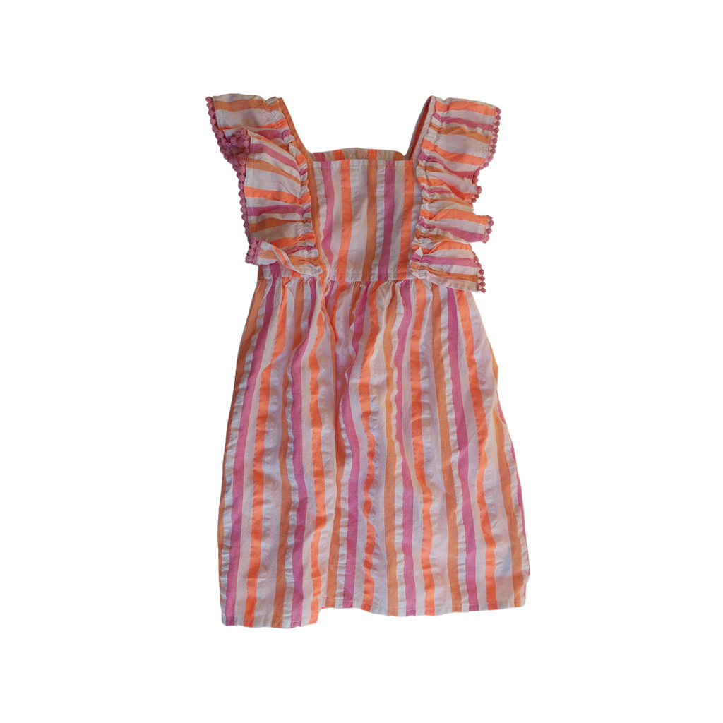 River Island Multi Colour Striped Sleeveless Dress (4-5 Years) | Brand New |