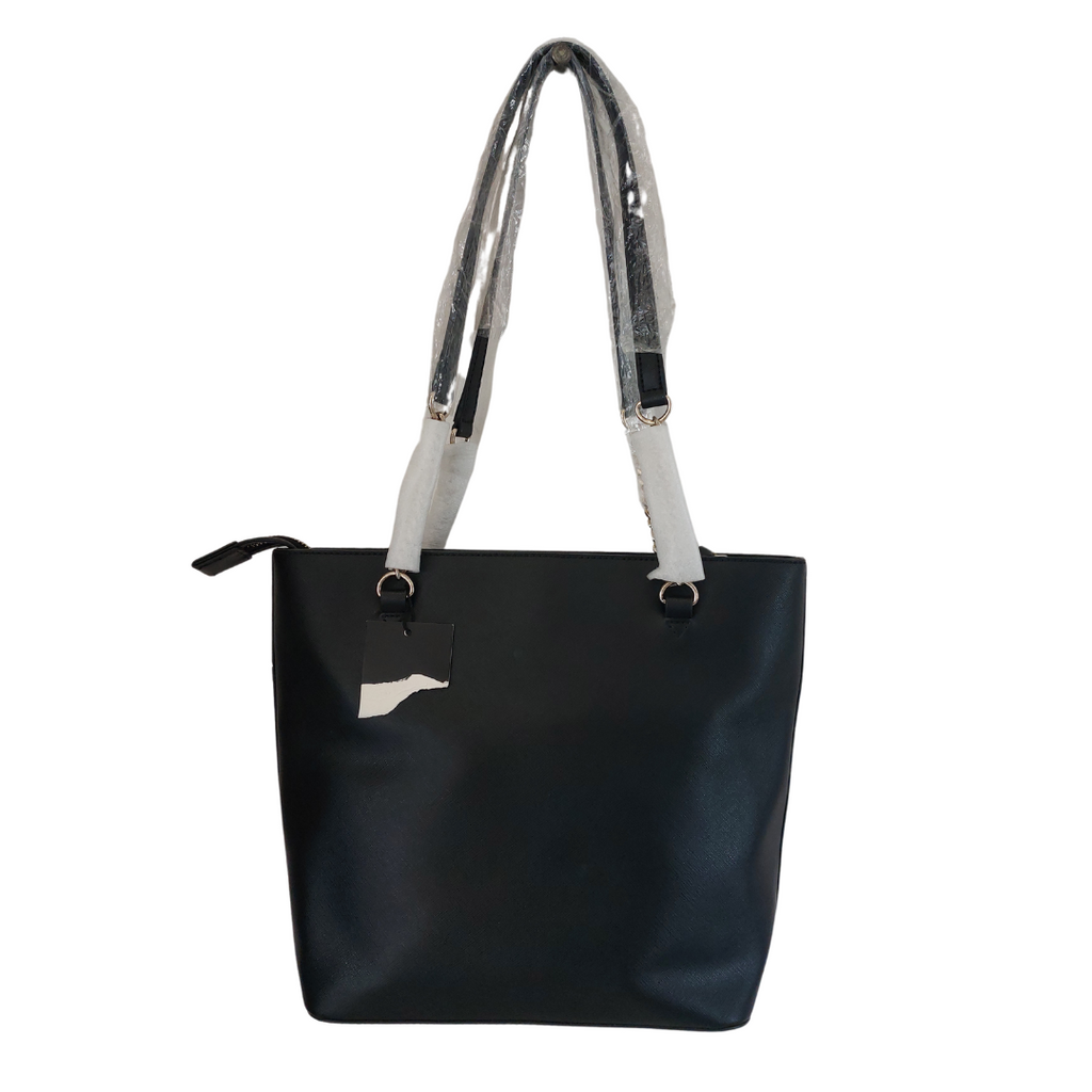 DKNY Black Bryant Leatherette Shopper Tote Bag | Brand New |
