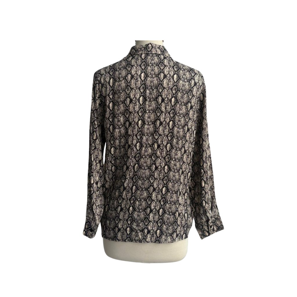 ZARA Beige & Black Snakeskin Print Satin Co-ord Set | Brand New |