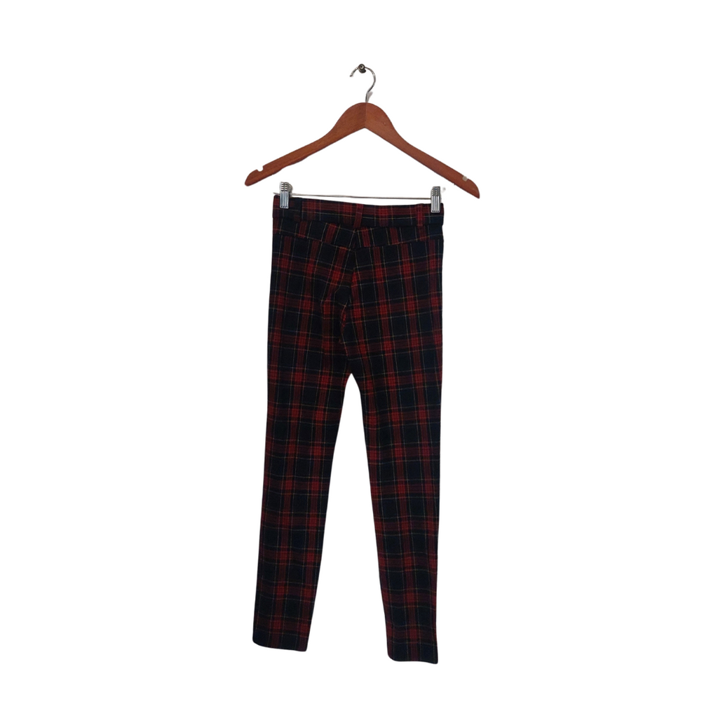 ZARA Red & Blue Checked Winter Skinny Pants | Gently used |