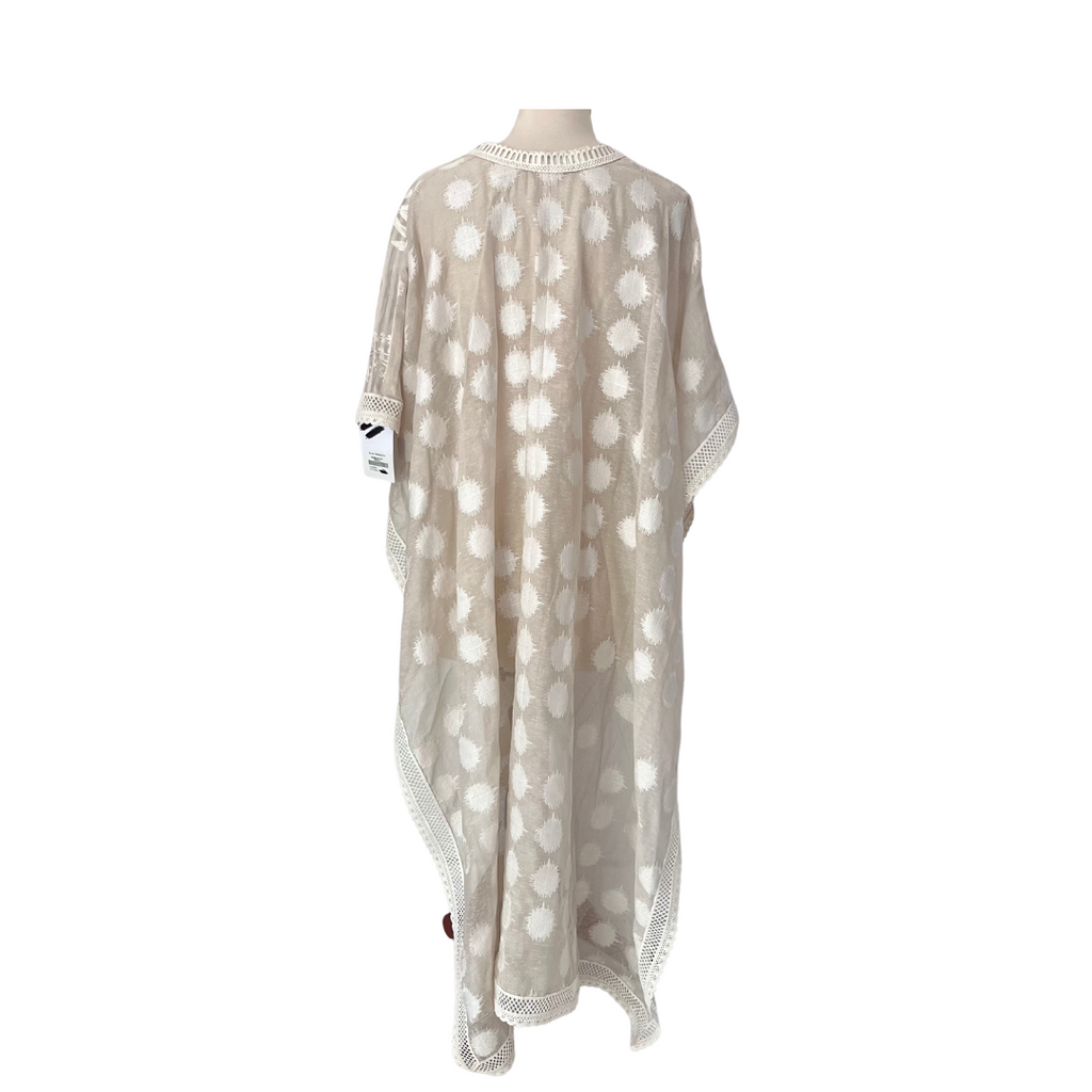 Sania Maskatiya White Thread Embroidered Wrap Cape | Brand New |