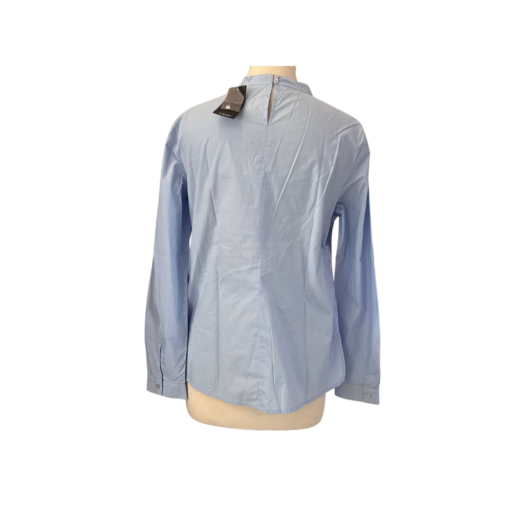 Mango Sky Blue Round Neck Long Top | Gently Used |