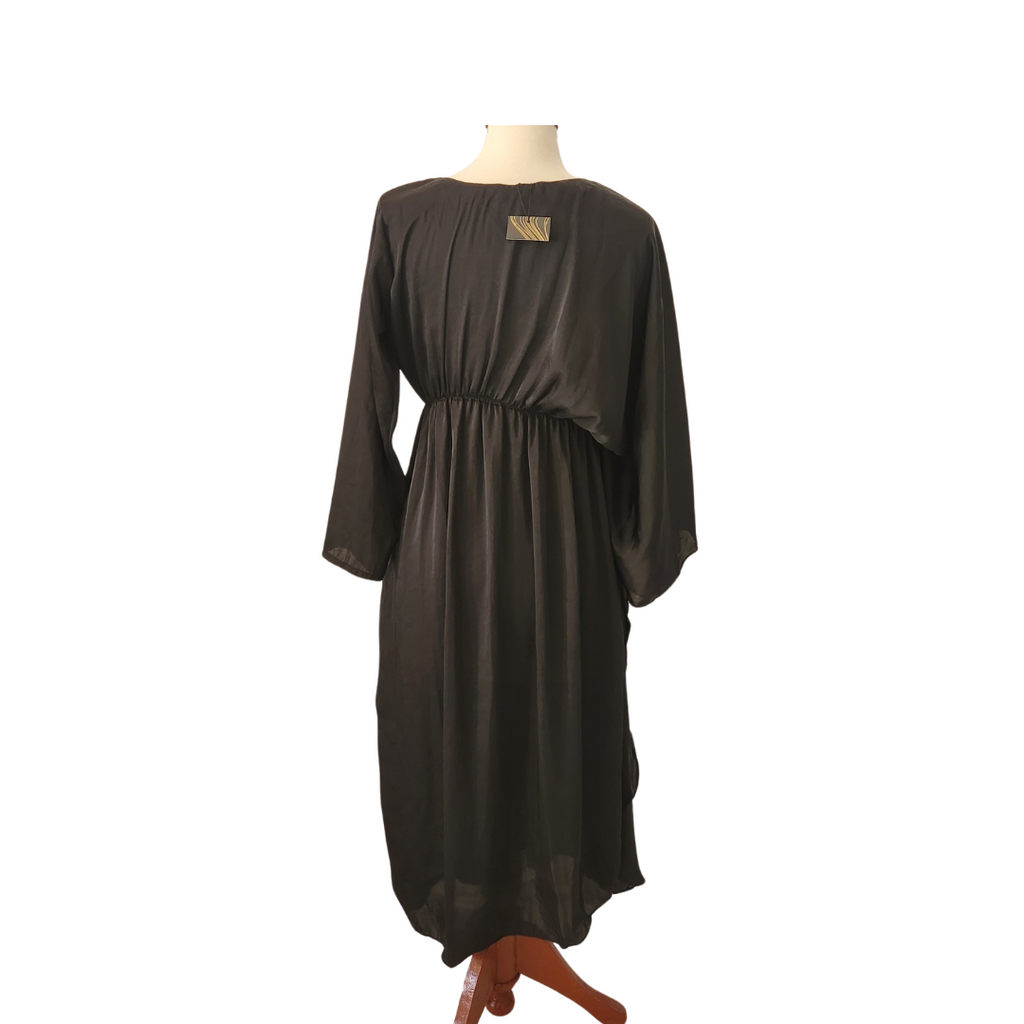 Shigar Black Silk Maxi Dress | Brand New |