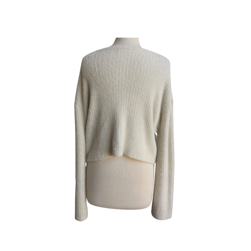 Pull & Bear Cream Button Down Sweater | Pre Loved |
