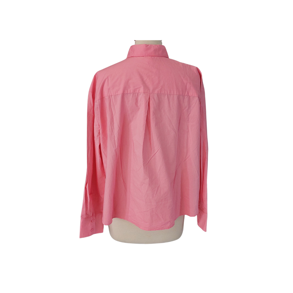 H&M Pink Collared Button Down Oversized Shirt | Brand New |