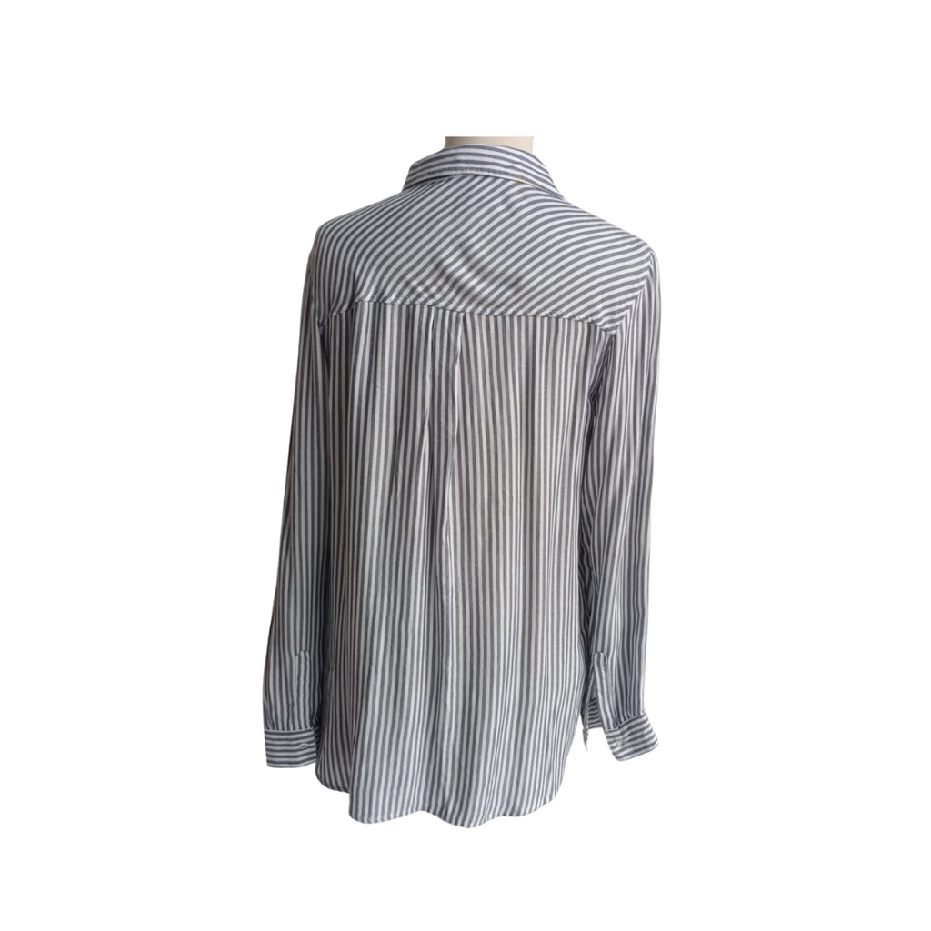 Old Navy White Striped Button Shirt | Pre Loved |
