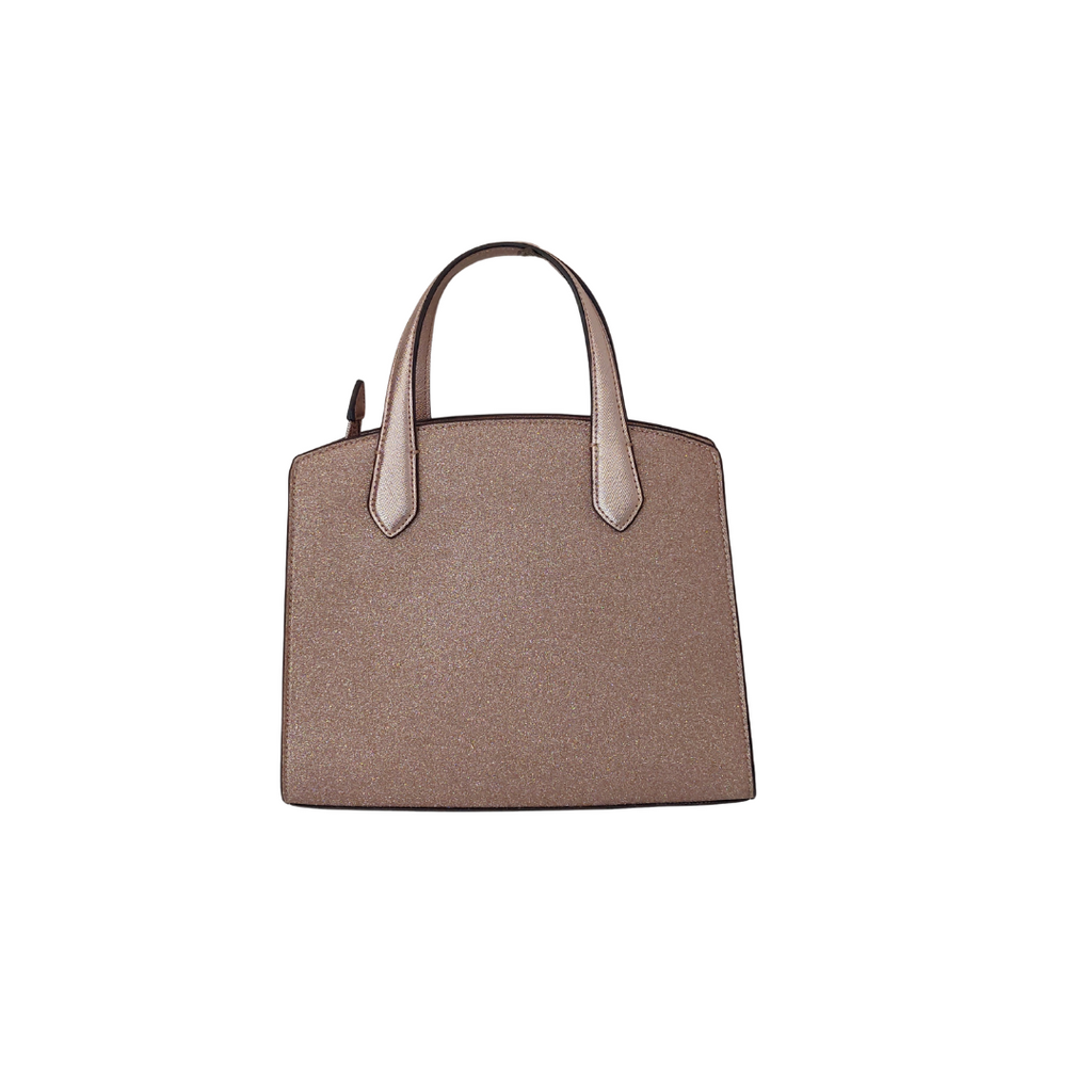 Kate Spade Rose Gold Glitter Leather Tinsel Satchel Bag | Gently Used |