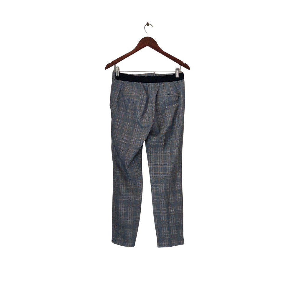 ZARA Grey Check Print Straight Leg Pants | Brand New |