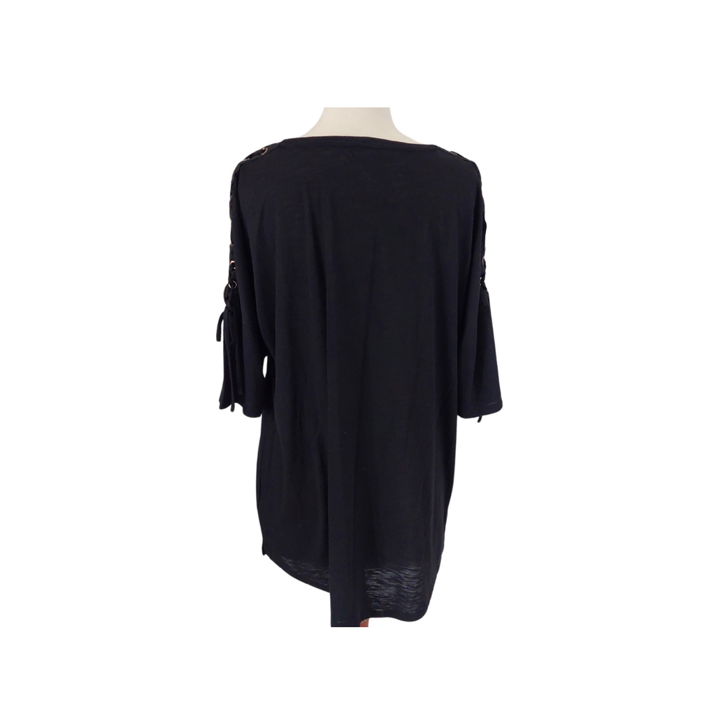 Papaya Black Round Neck Shirt | Gently Used |