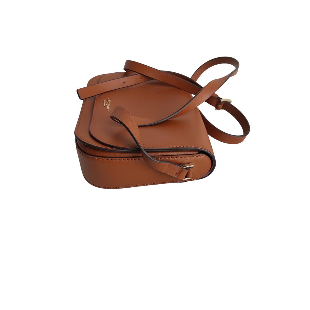 Kate Spade Tan Leather Nadine Medium Flap Crossbody Bag | Pre Loved |
