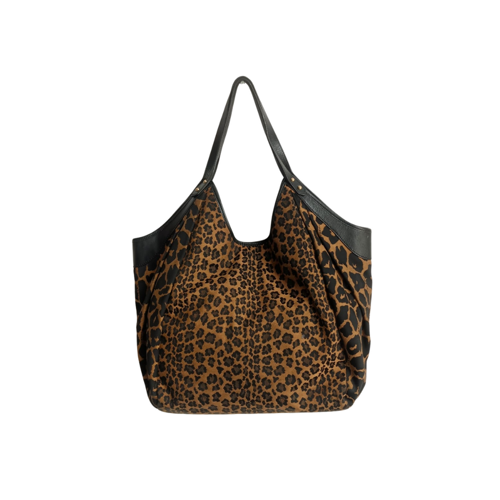 Fendi Canvas Monogram & Cheetah Print Hobo Bag | Pre Loved |