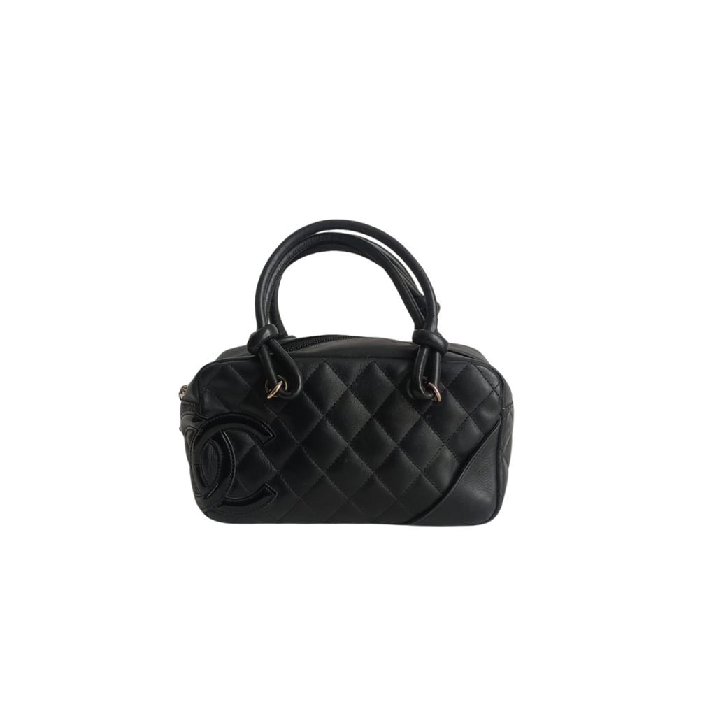 Chanel Black Calf Leather Cambon Ligne Mini Bag | Pre Loved |