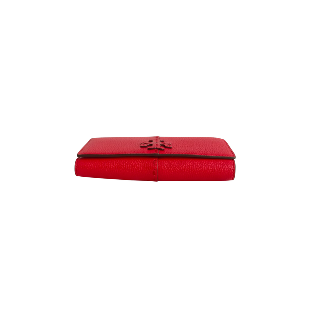 Tory Burch Red Pebbled Leather Mcgraw Wallet Crossbody | Gently Used |