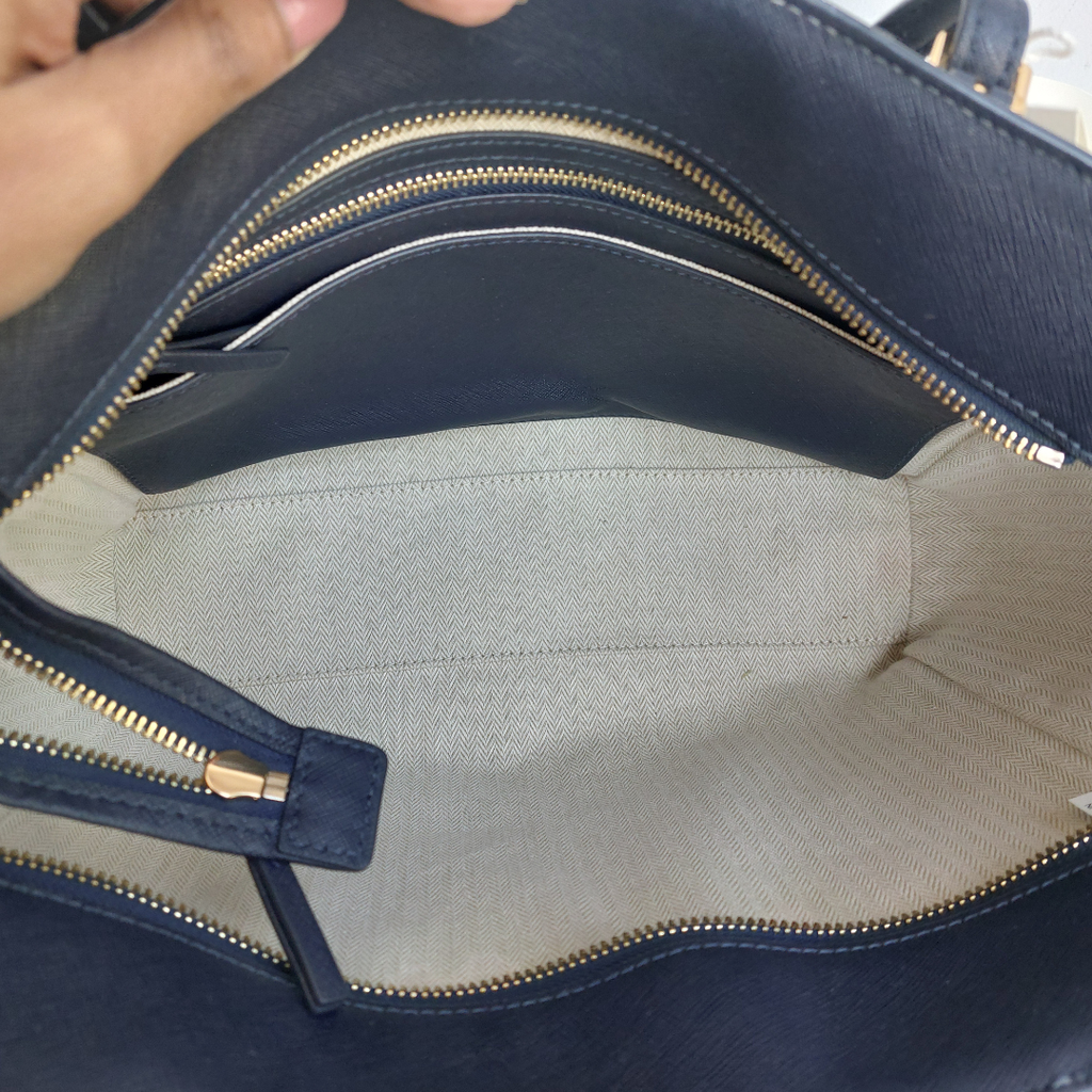 Tory Burch Navy Emerson Small Tote Bag | Pre Loved |