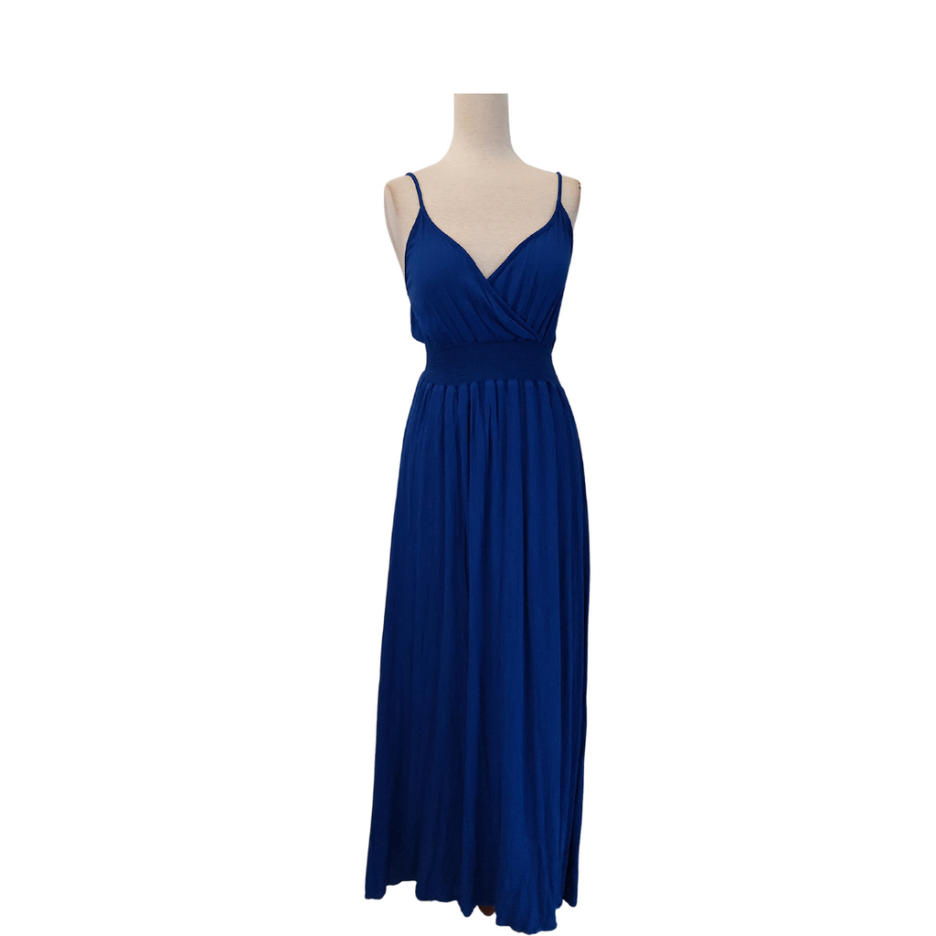 West Kei Cobalt Blue Elastic Waist Maxi Dress | Like New |