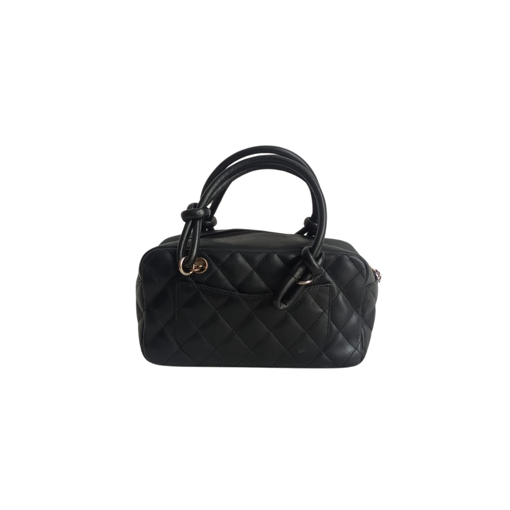 Chanel Black Calf Leather Cambon Ligne Mini Bag | Pre Loved |