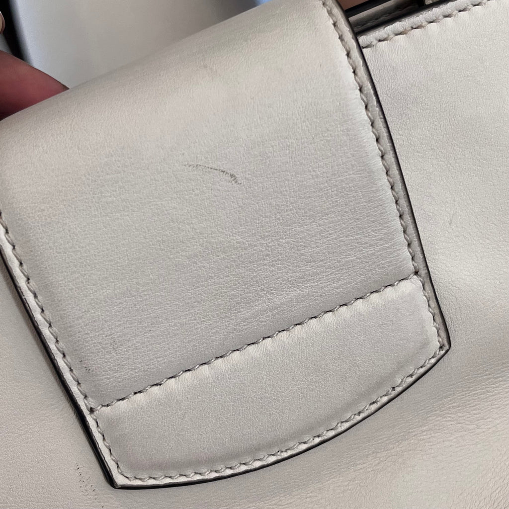 Gucci White Calfskin Web Stripe Large Dionysus Tote Bag | Pre Loved |