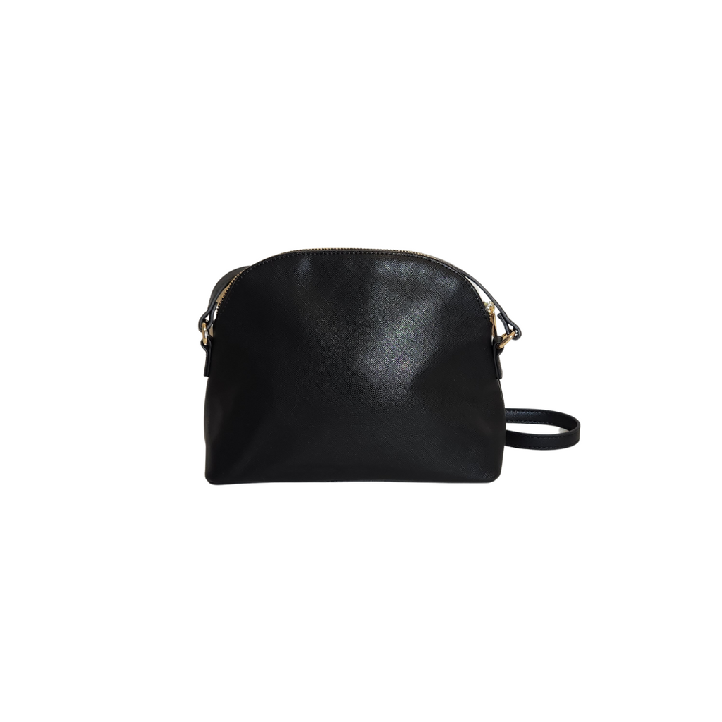 Kurt Geiger Black Textured Leatherette Dome Crossbody Bag | Like New |