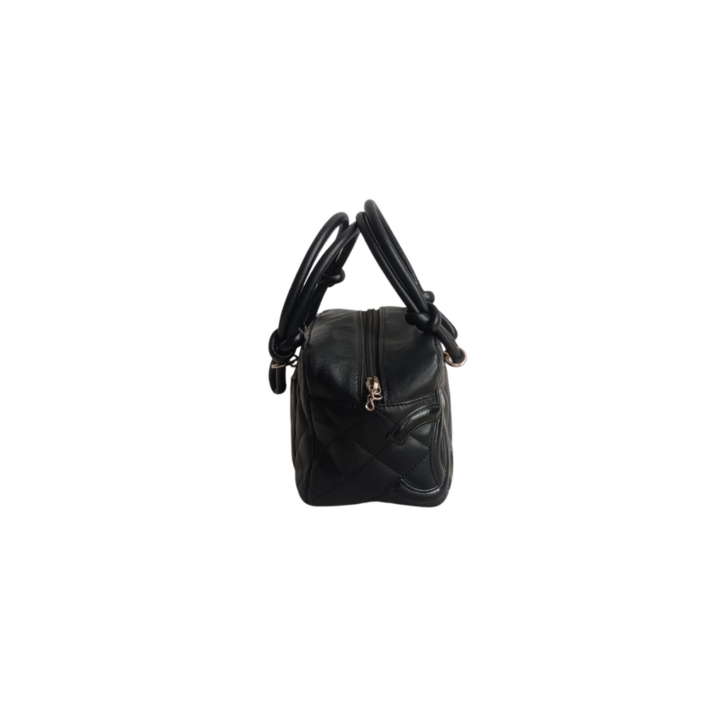 Chanel Black Calf Leather Cambon Ligne Mini Bag | Pre Loved |