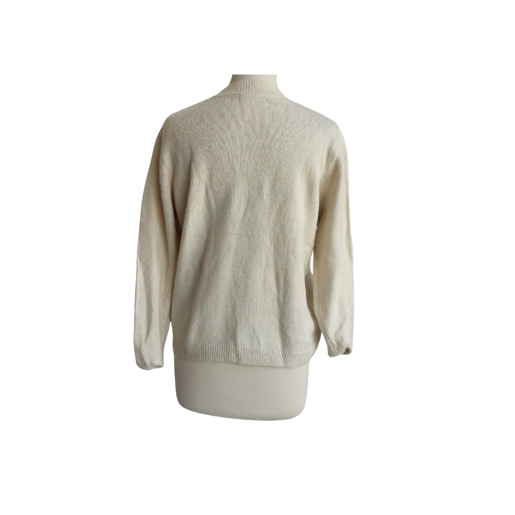 Marks & Spencer Cream Argyle Pattern Sweater