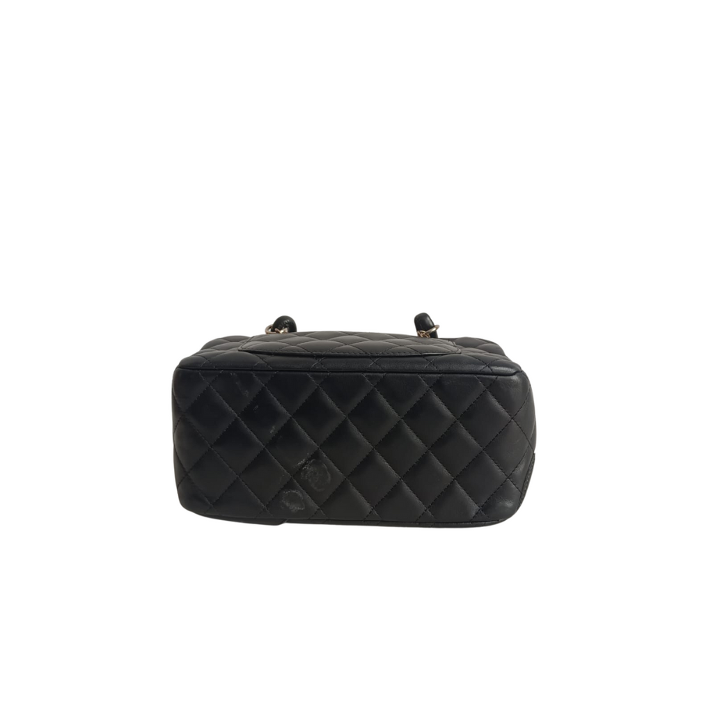 Chanel Black Calf Leather Cambon Ligne Mini Bag | Pre Loved |