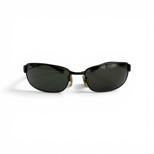 Ray-Ban Black Active Lifestyle RB3364 002/58 Polarized G-15 Green Sunglasses | Gently Used |