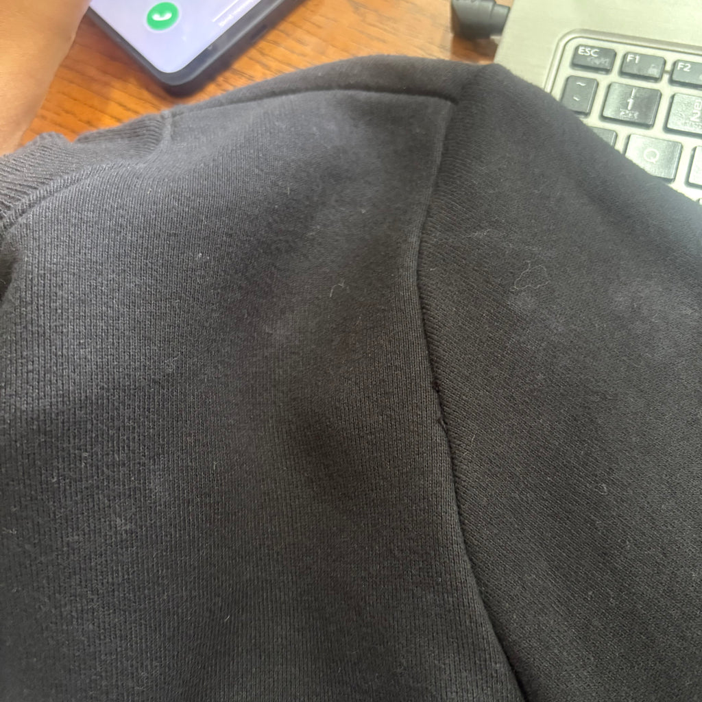 CLU Black Net Pleat Detail Sweatshirt | Pre Loved |