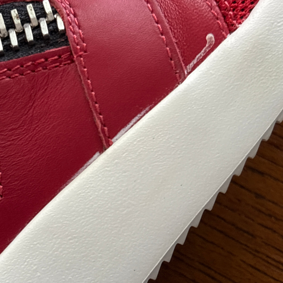 Giuseppe Zanotti Red Leather & Mesh Megatron Lace Up Trainers Sneakers | Like New |