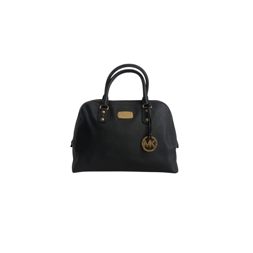 Michael Kors Black Saffiano Leather Large Satchel Bag | Pre Loved |