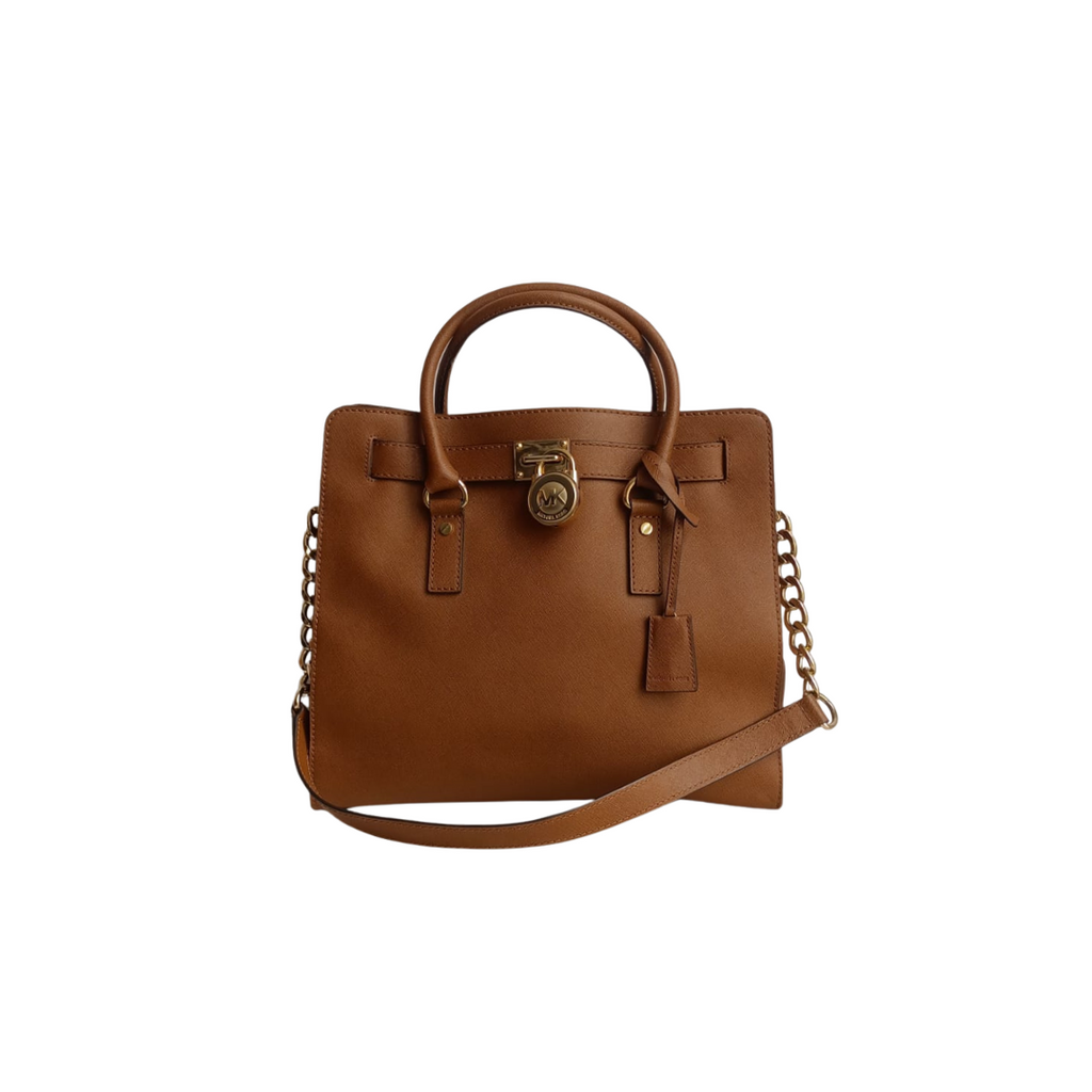 Michael Kors Tan Saffiano Leather Hamilton Tote Bag | Pre Loved |