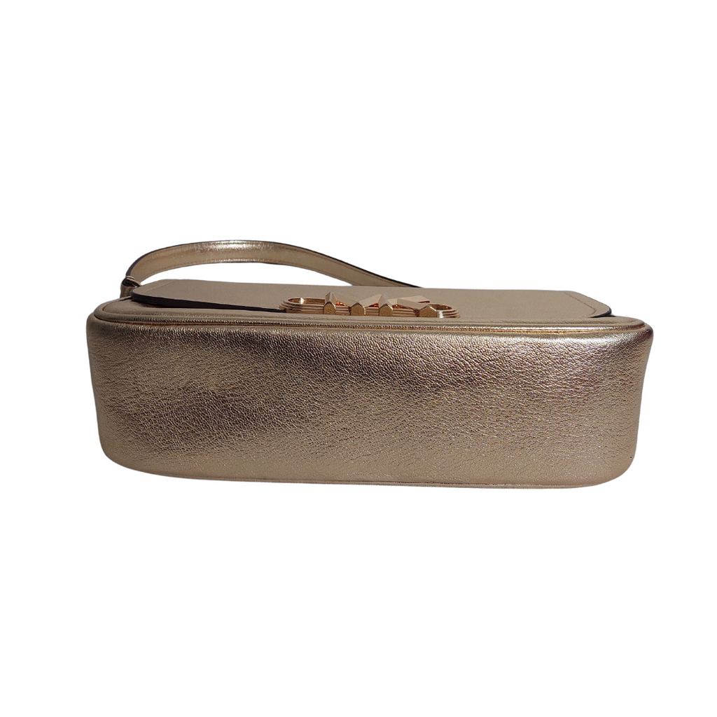 Michael Kors Pale Gold Leather 'Parker' Shoulder Bag | Like New |