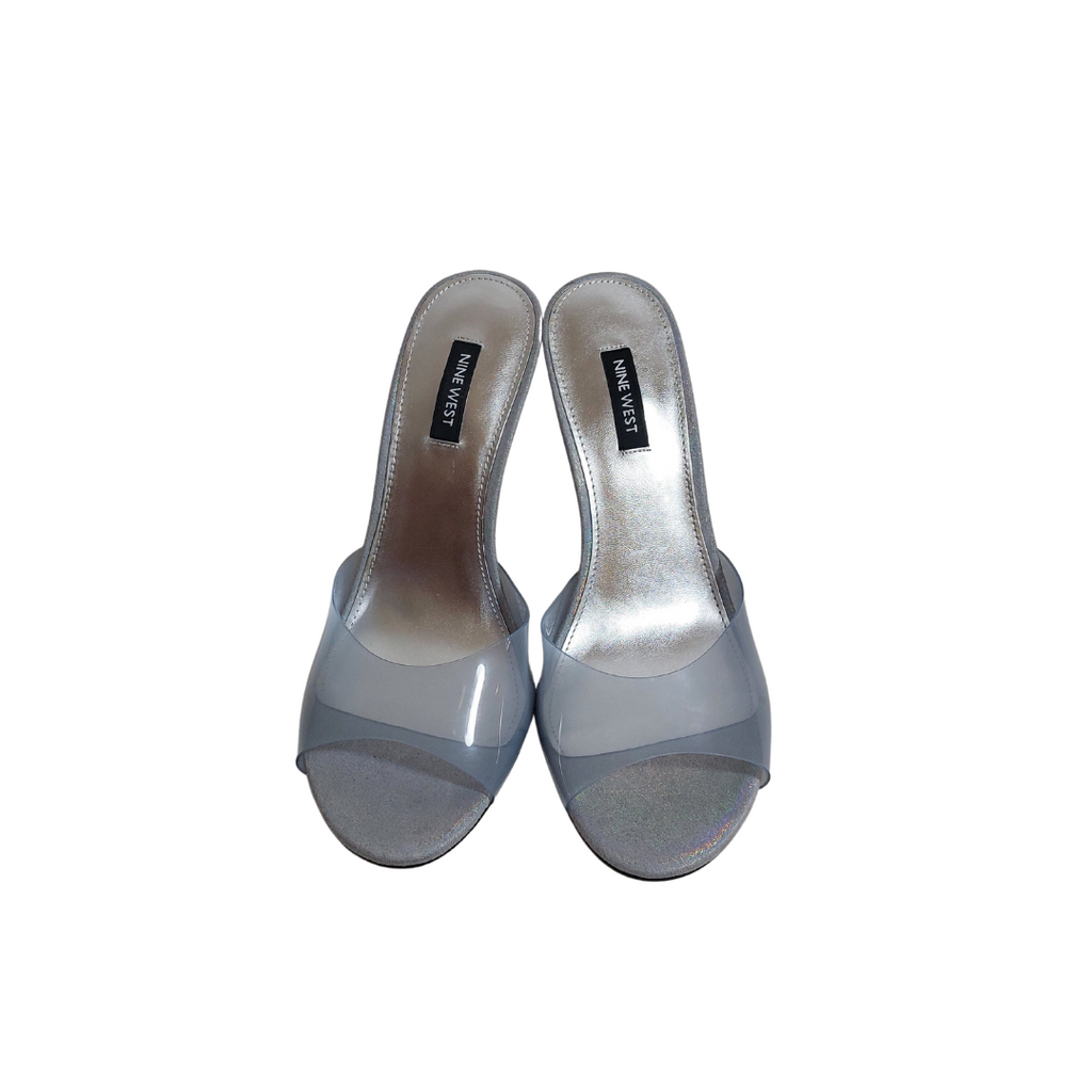 Nine West Light Grey 'IDON3' Rhinestone Heels | Brand New |