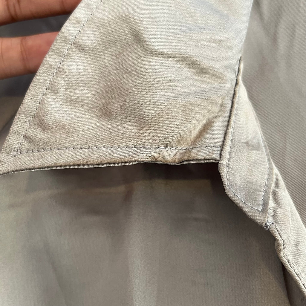H&M Grey Satin Collared Top | Pre Loved |