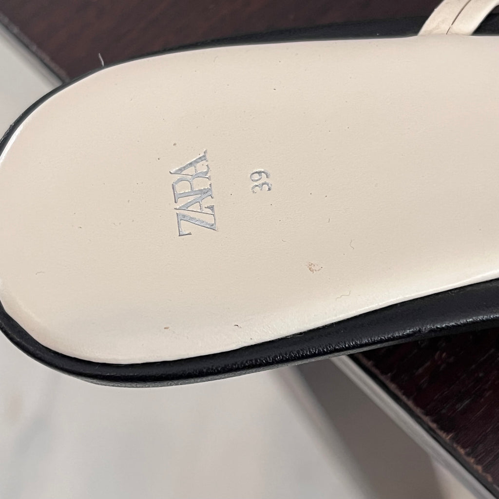 Zara White Bow Strappy Kitten Heels | Pre Loved |